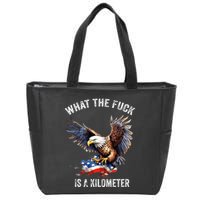 Wtf What The Fu.K Is A Kilometer George Washington Zip Tote Bag