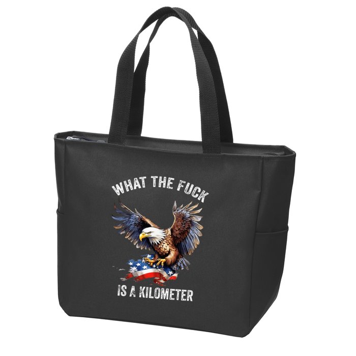 Wtf What The Fu.K Is A Kilometer George Washington Zip Tote Bag