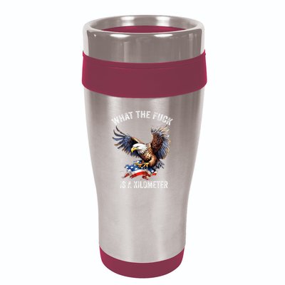Wtf What The Fu.K Is A Kilometer George Washington 16oz Travel Tumbler