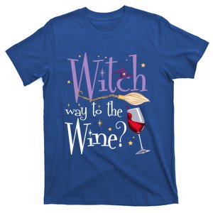 Witch Way To The Wine Halloween Ing For Wiccan Witches Gift T-Shirt