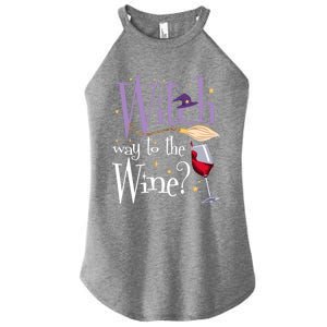 Witch Way To The Wine Halloween Ing For Wiccan Witches Gift Women’s Perfect Tri Rocker Tank