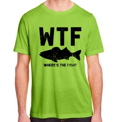 Wtf Wheres The Fish Funny Fishing Adult ChromaSoft Performance T-Shirt