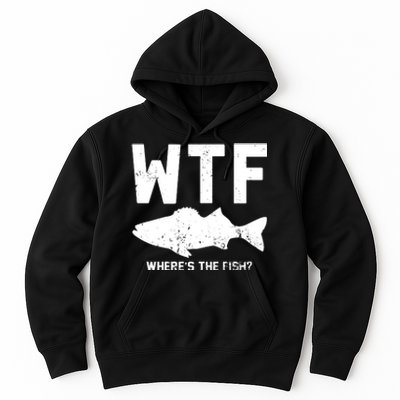 Wtf Wheres The Fish Funny Fishing Hoodie