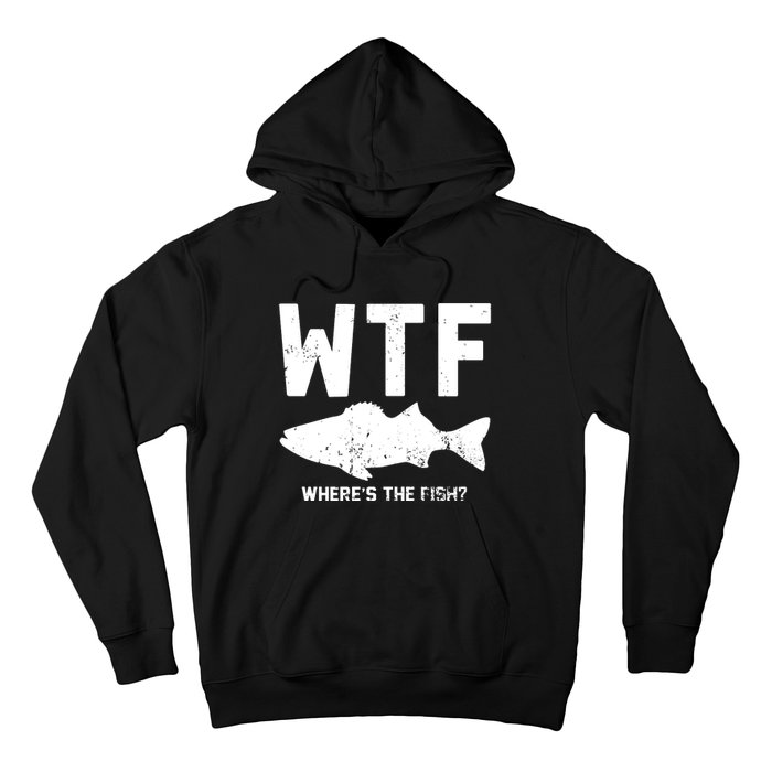 Wtf Wheres The Fish Funny Fishing Hoodie