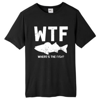 Wtf Wheres The Fish Funny Fishing Tall Fusion ChromaSoft Performance T-Shirt