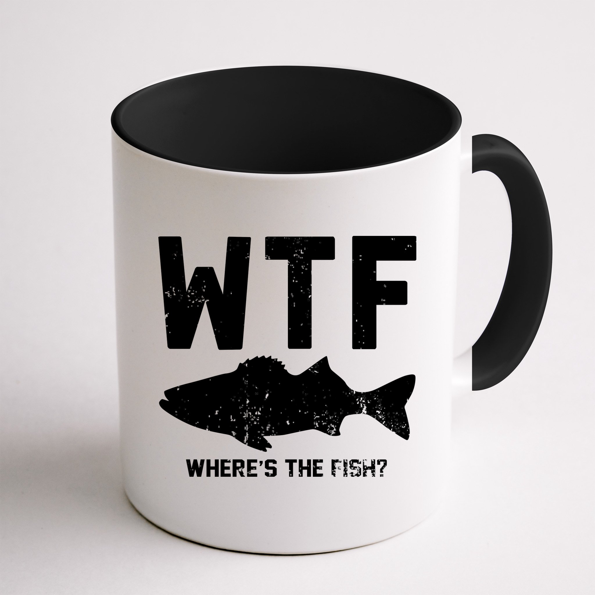 Wtf Wheres The Fish Funny Fishing Mug