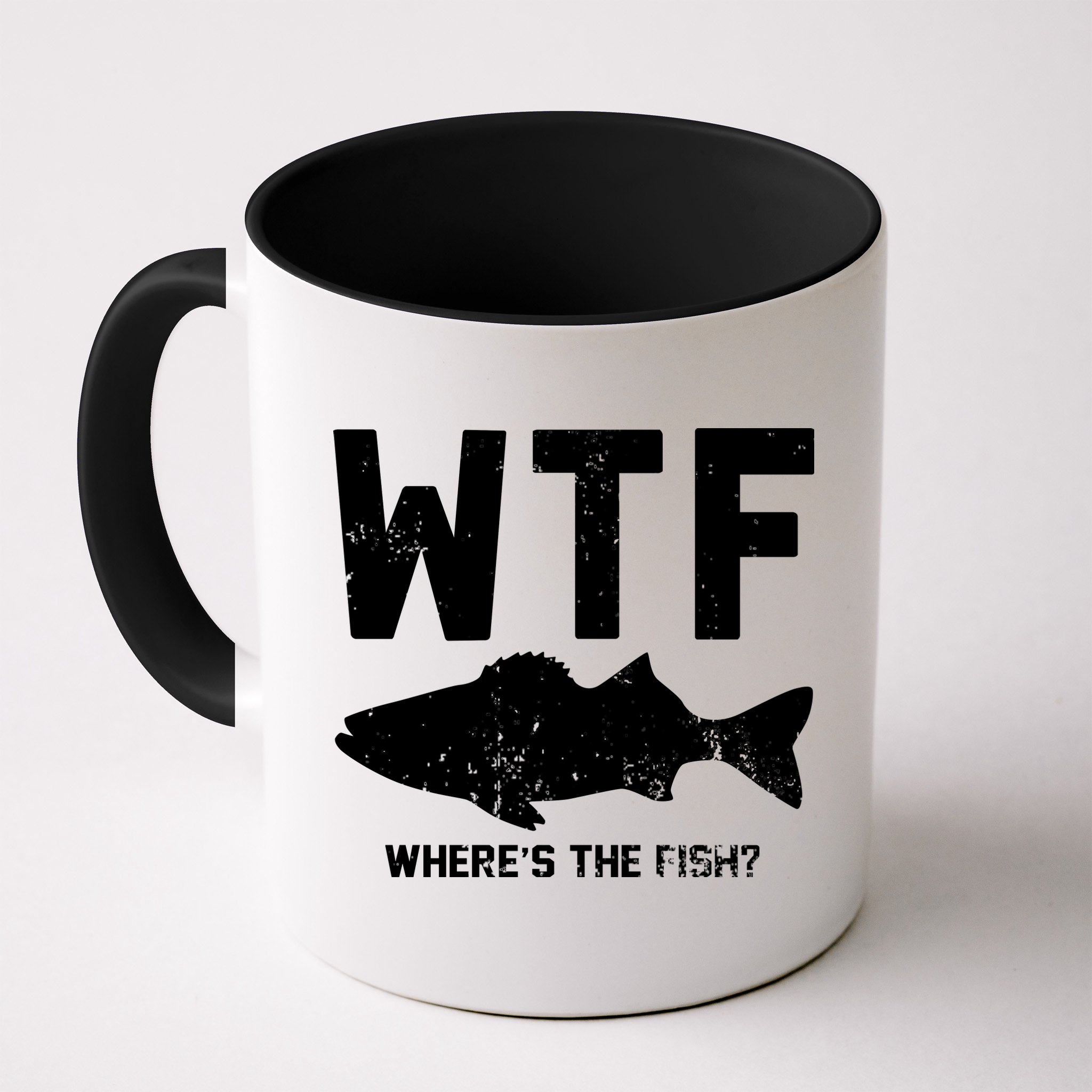 Wtf Wheres The Fish Funny Fishing Mug