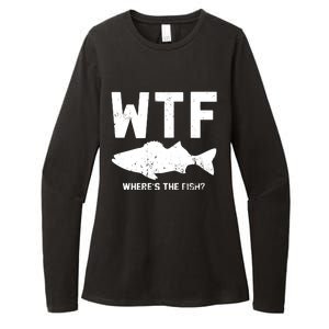 Wtf Wheres The Fish Funny Fishing Womens CVC Long Sleeve Shirt