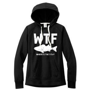 Wtf Wheres The Fish Funny Fishing Women's Fleece Hoodie