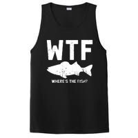 Wtf Wheres The Fish Funny Fishing PosiCharge Competitor Tank