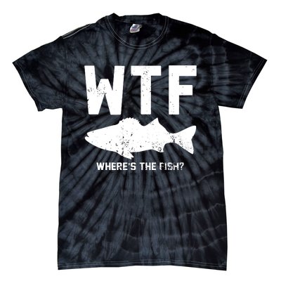 Wtf Wheres The Fish Funny Fishing Tie-Dye T-Shirt