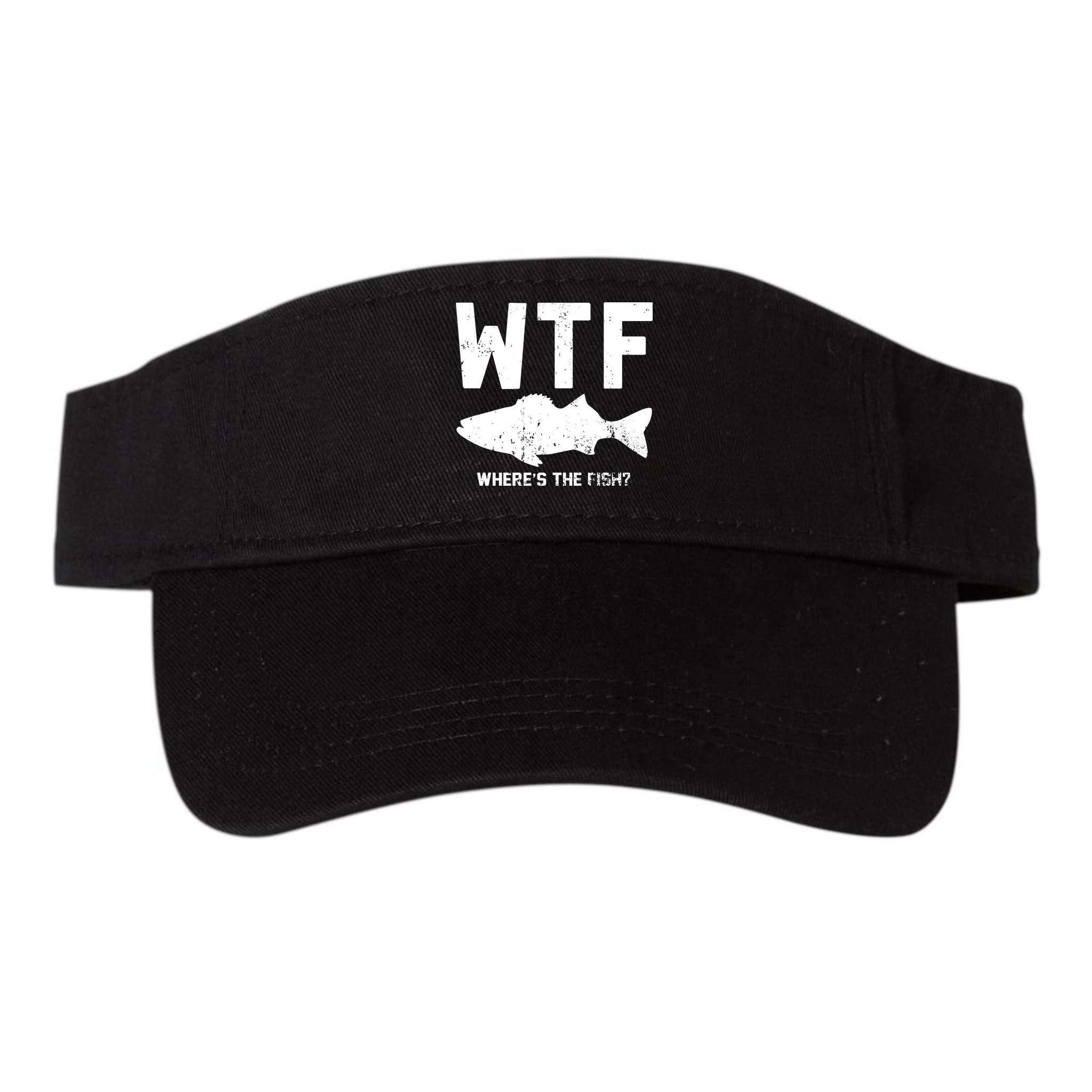 Wtf Wheres The Fish Funny Fishing Visor