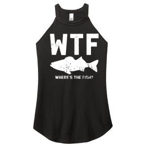 Wtf Wheres The Fish Funny Fishing Women's Perfect Tri Rocker Tank