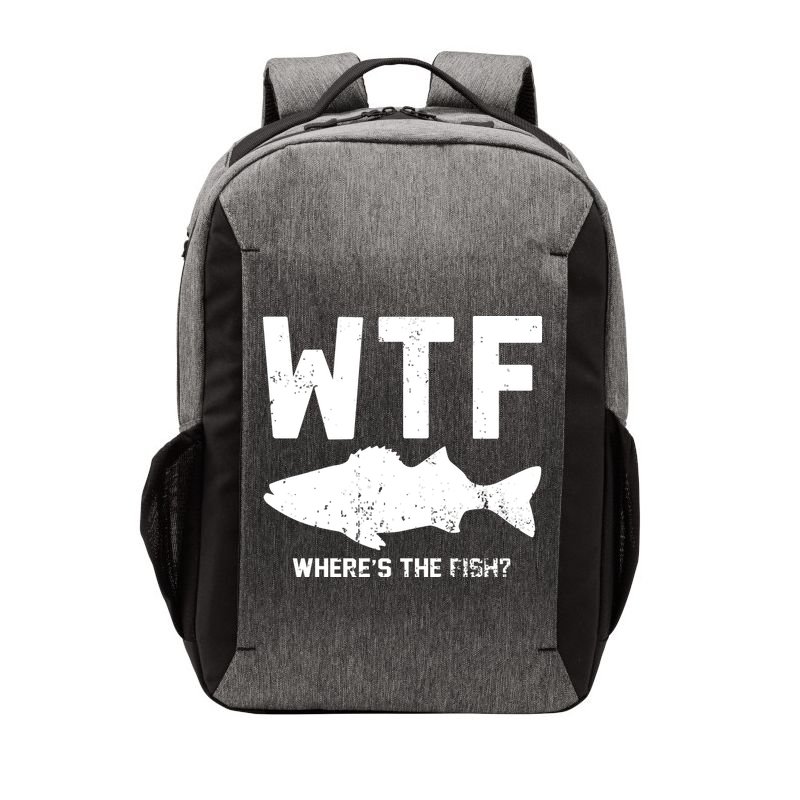 Wtf Wheres The Fish Funny Fishing Vector Backpack
