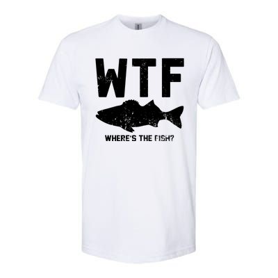 Wtf Wheres The Fish Funny Fishing Softstyle CVC T-Shirt