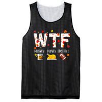 Wtf Whiskey Turkey Football Funny Thanksgiving Day Mesh Reversible Basketball Jersey Tank