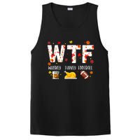 Wtf Whiskey Turkey Football Funny Thanksgiving Day PosiCharge Competitor Tank