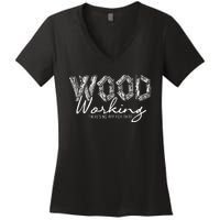 Wood Working ThereS No App For That Carving Woodworker Women's V-Neck T-Shirt