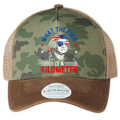 Wtf What The Fuck Is A Kilometer George Washington 4th July Legacy Tie Dye Trucker Hat