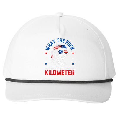 Wtf What The Fuck Is A Kilometer George Washington 4th July Snapback Five-Panel Rope Hat