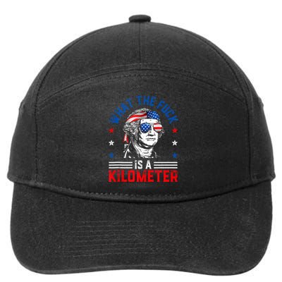 Wtf What The Fuck Is A Kilometer George Washington 4th July 7-Panel Snapback Hat