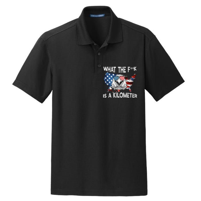 Wtf What The Fuck Is A Kilometer George Washington July 4th Eagle Design Dry Zone Grid Polo