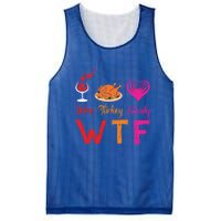 Wtf Wine Turkey Family Matching Funny Thanksgiving Day Cute Gift Mesh Reversible Basketball Jersey Tank