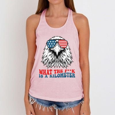 Wtf What The Fuck Is A Kilometer George Washington Meme Women's Knotted Racerback Tank