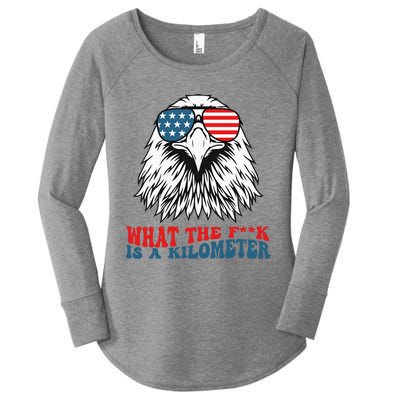 Wtf What The Fuck Is A Kilometer George Washington Meme Women's Perfect Tri Tunic Long Sleeve Shirt