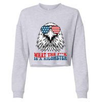 Wtf What The Fuck Is A Kilometer George Washington Meme Cropped Pullover Crew