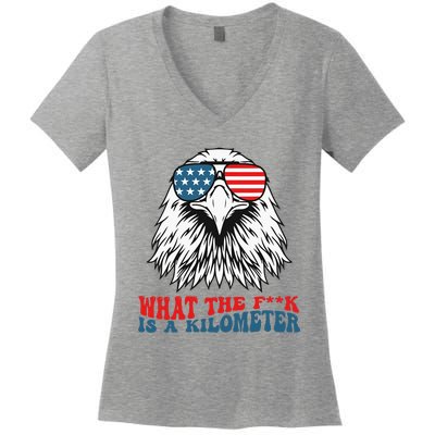 Wtf What The Fuck Is A Kilometer George Washington Meme Women's V-Neck T-Shirt