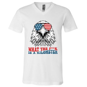 Wtf What The Fuck Is A Kilometer George Washington Meme V-Neck T-Shirt