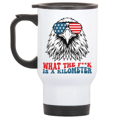 Wtf What The Fuck Is A Kilometer George Washington Meme Stainless Steel Travel Mug