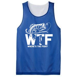 Wtf WhereS The Fish Funny Fishing Lover Gift Meaningful Gift Mesh Reversible Basketball Jersey Tank