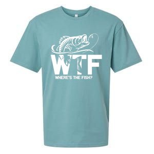 Wtf WhereS The Fish Funny Fishing Lover Gift Meaningful Gift Sueded Cloud Jersey T-Shirt