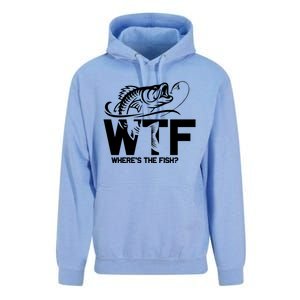 Wtf WhereS The Fish Funny Fishing Lover Gift Meaningful Gift Unisex Surf Hoodie