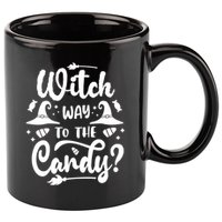 Witch Way To The Candy Cute Halloween 11oz C Handle Ceramic Mug