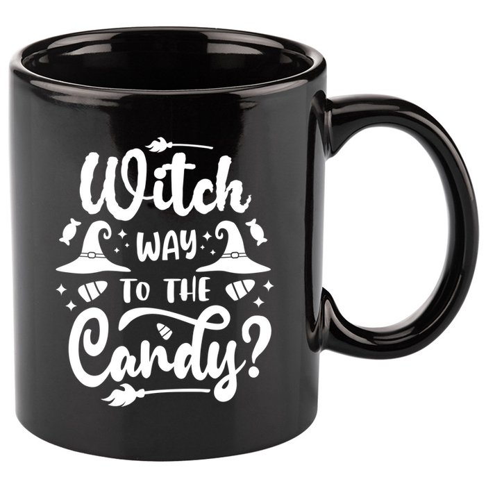 Witch Way To The Candy Cute Halloween 11oz C Handle Ceramic Mug