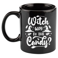 Witch Way To The Candy Cute Halloween 11oz C Handle Ceramic Mug