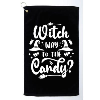 Witch Way To The Candy Cute Halloween Golf Towel