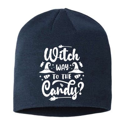 Witch Way To The Candy Cute Halloween Sustainable Beanie