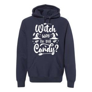 Witch Way To The Candy Cute Halloween Premium Hoodie