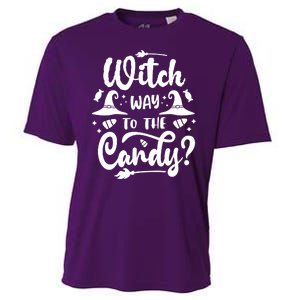 Witch Way To The Candy Cute Halloween Cooling Performance Crew T-Shirt