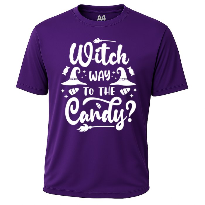 Witch Way To The Candy Cute Halloween Cooling Performance Crew T-Shirt