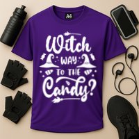 Witch Way To The Candy Cute Halloween Cooling Performance Crew T-Shirt