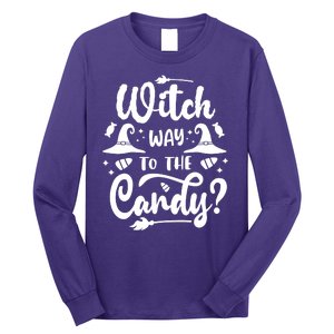 Witch Way To The Candy Cute Halloween Long Sleeve Shirt