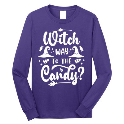Witch Way To The Candy Cute Halloween Long Sleeve Shirt