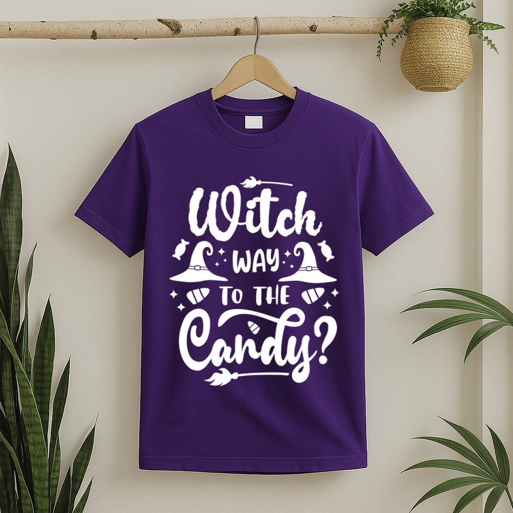 Witch Way To The Candy Cute Halloween T-Shirt