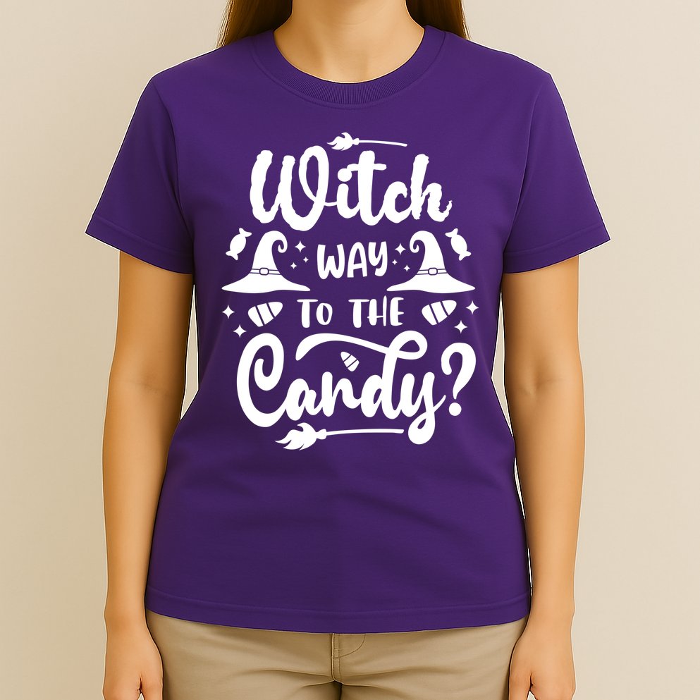 Witch Way To The Candy Cute Halloween T-Shirt