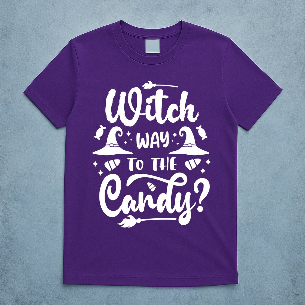 Witch Way To The Candy Cute Halloween T-Shirt